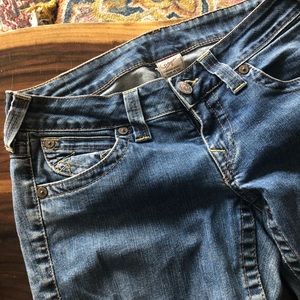 True Religion low waist jeans.  slightly flared.